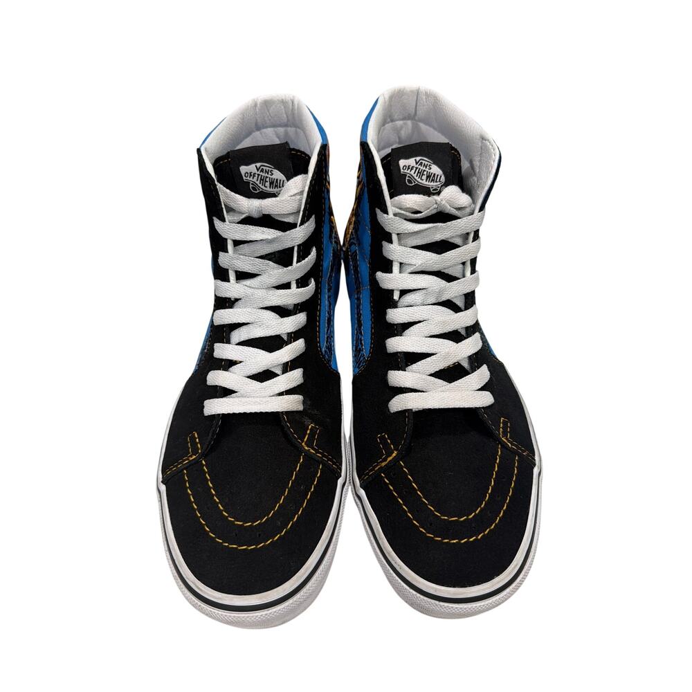 Vans Sk8-Hi Dia de los Muertos shoes Size 9.5 blue embroidered butterfly skulls